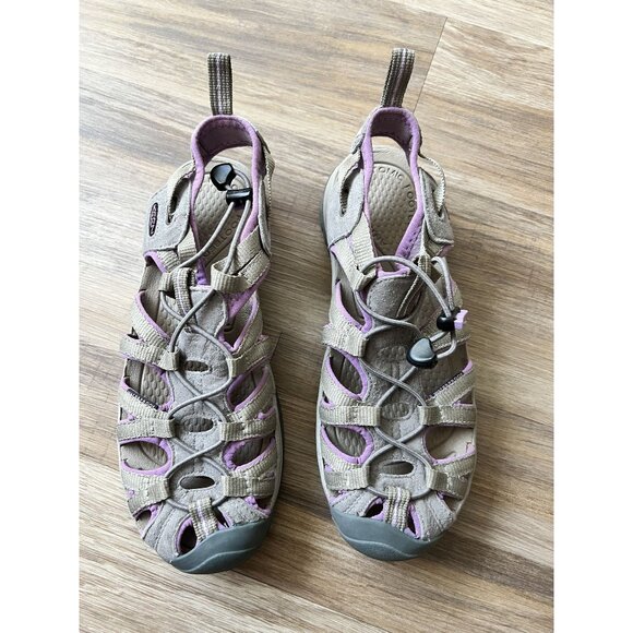 Keen Shoes - KEEN Women's Sandals Whisper  Grey Purple Suede Hiking Bungee Shoes SZ: 9